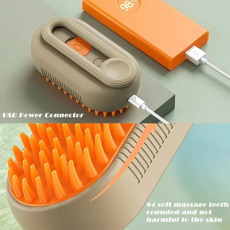3 in 1 Pet Brush Cat Steam Brush Comb Dog Brush Electric Spray Cat Hair Brushes Massage Pet Grooming Hair Removal Combs