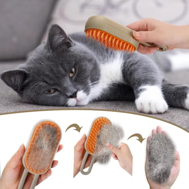 3 in 1 Pet Brush Cat Steam Brush Comb Dog Brush Electric Spray Cat Hair Brushes Massage Pet Grooming Hair Removal Combs